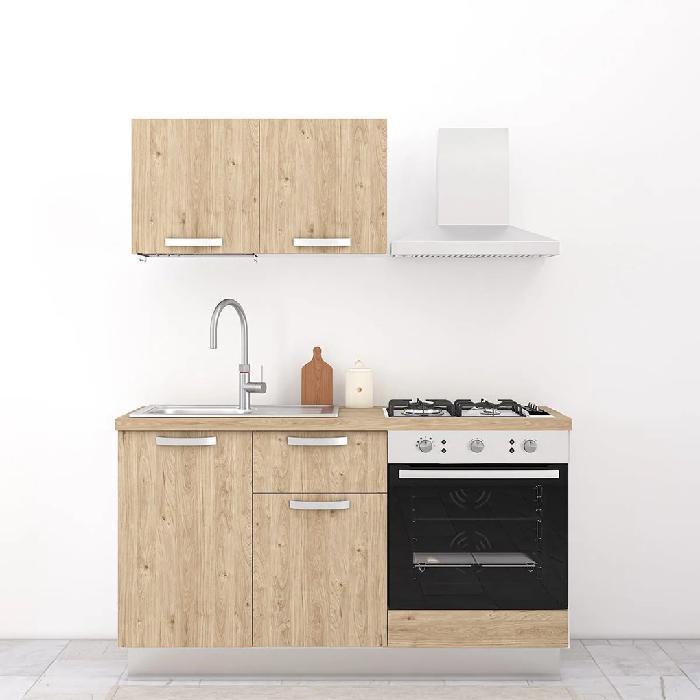 Cucina completa 150cm Aura, perfetta per arredare un appartamento, B&amp;B o un Hotel