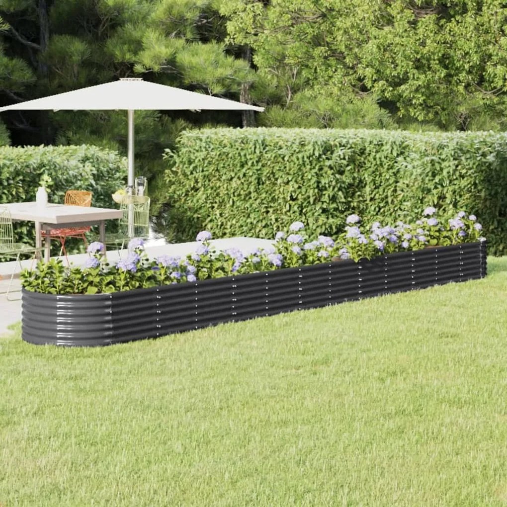 Letto Da Giardino İn Acciaio A Polvere 512x80x36 Cm Antracite /