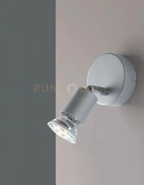 Spot led cooper silver 1 luce attacco gu10 led 5w 400lm 2700k 11x4,...