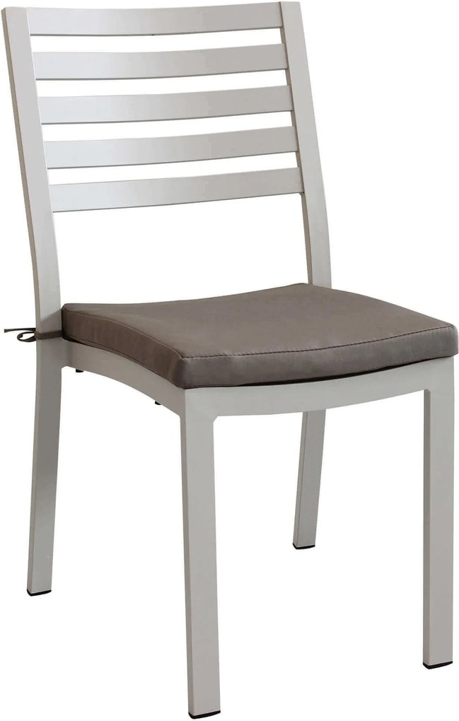 DEXTER - sedia da giardino in alluminio impilabile con cuscino