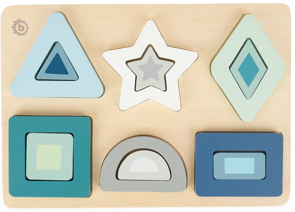 Bieco - Puzzle a incastro in legno - forme