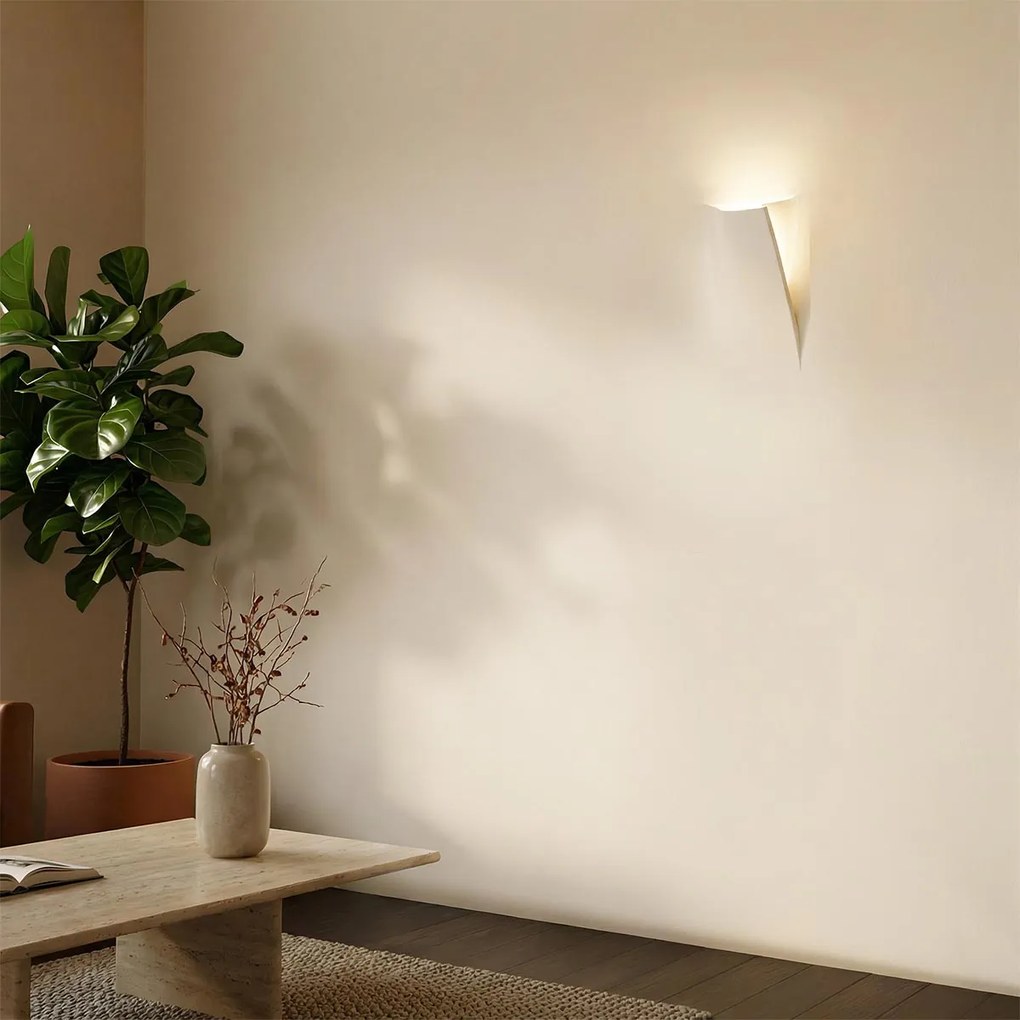 Applique da Incasso E14 FOLD DX a Libro in Gesso Pitturabile