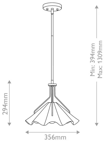 Quoizel QZ-MEJIA-1P-S-AB - Lampadario a sospensione con supporto rigido MEJIA 1xE27/60W/230V diametro 35,6 cm ottone
