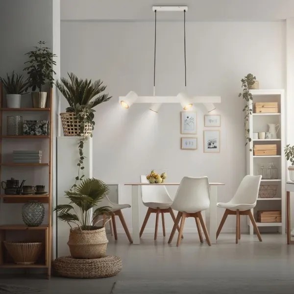 Briloner 4058044 - Lampada a sospensione su cavo ERA 4xGU10/10W/230V, colore crema