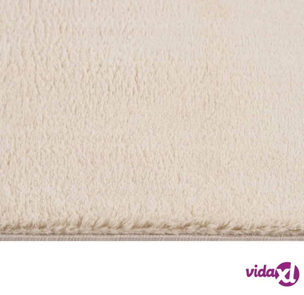 vidaXL Tappeto Lavabile Soffice Pelo Corto 200x290cm Antiscivolo Beige