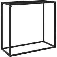 Tavolo Consolle Nero 80x35x75 cm in Vetro Temperato cod mxl 5582