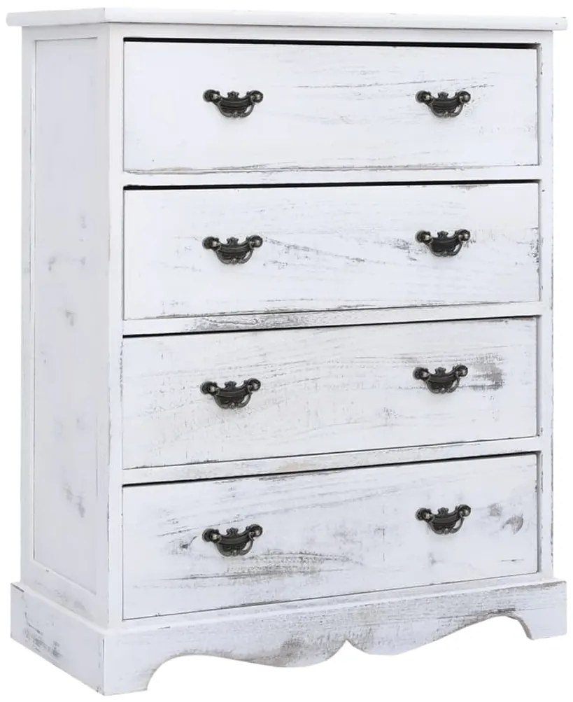 Cassettiera Bianca 60x30x75 Cm İn Legno /