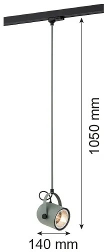 Argon 4313 - Lampadario per sistema a binario NET 1xE27/15W/230V verde