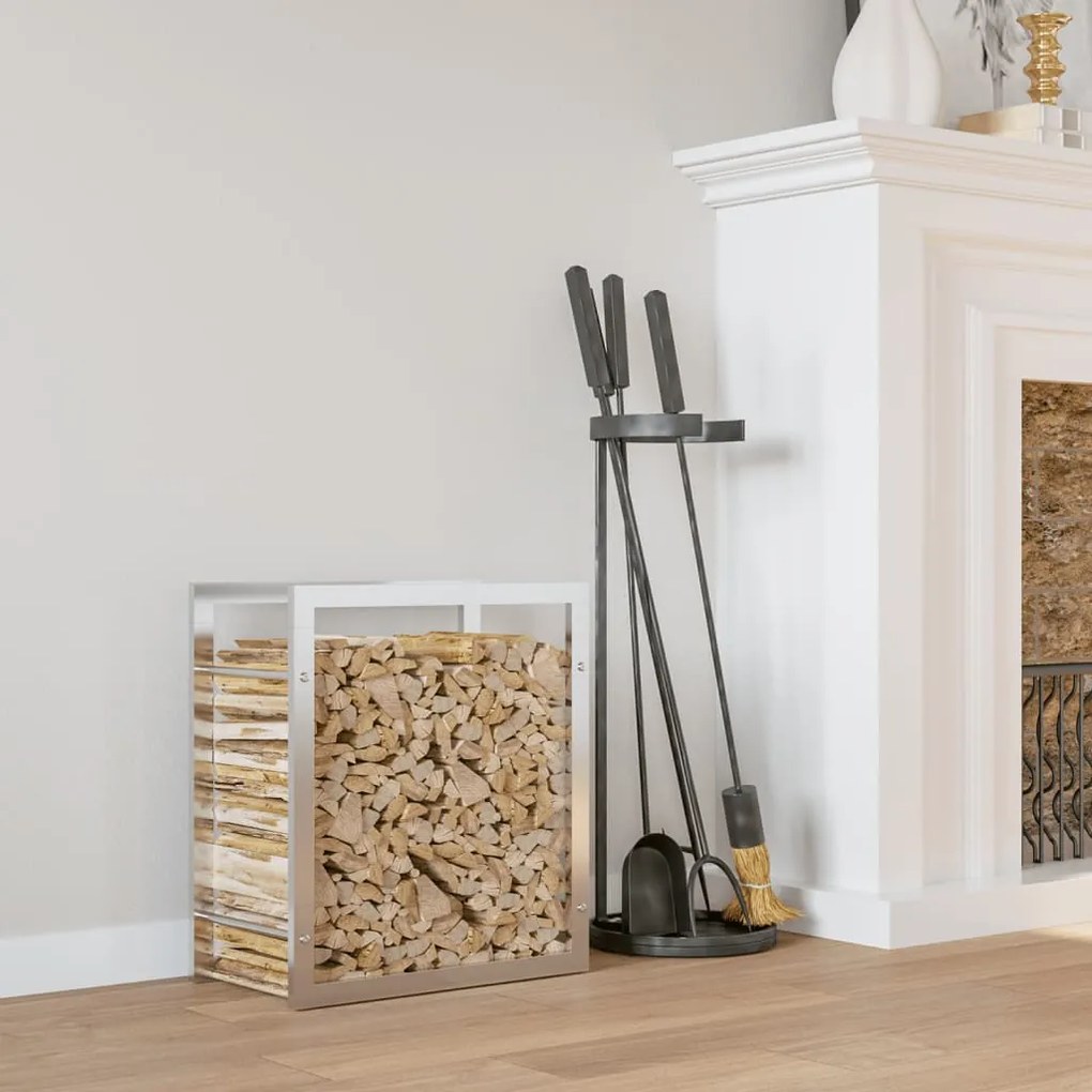 Portalegna 50x28x56 Cm İn Acciaio Inossidabile /