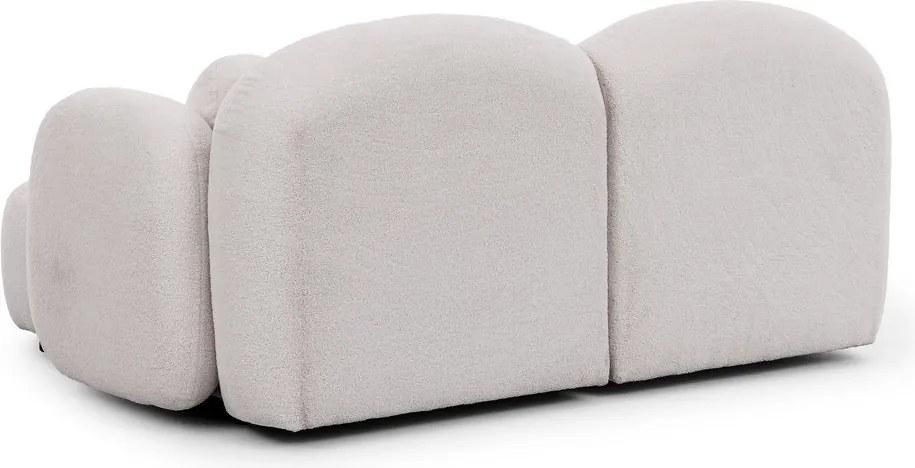 Divano angolare color crema (con penisola a destra/con chaise lounge) con rivestimento in bouclé Orbit – Ropez