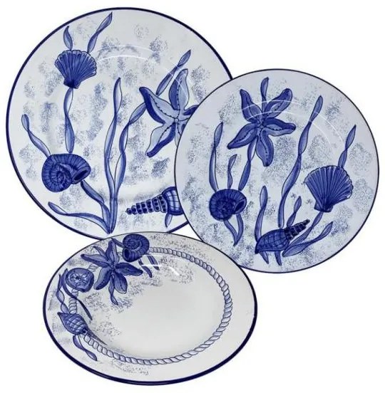 Servizio di Piatti Mare Per 4 Persone - Ceramica Deruta