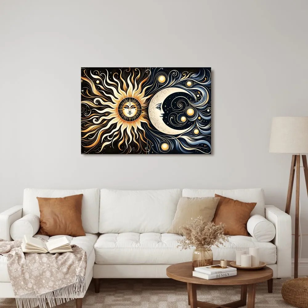 Quadro su tela – Sole e luna