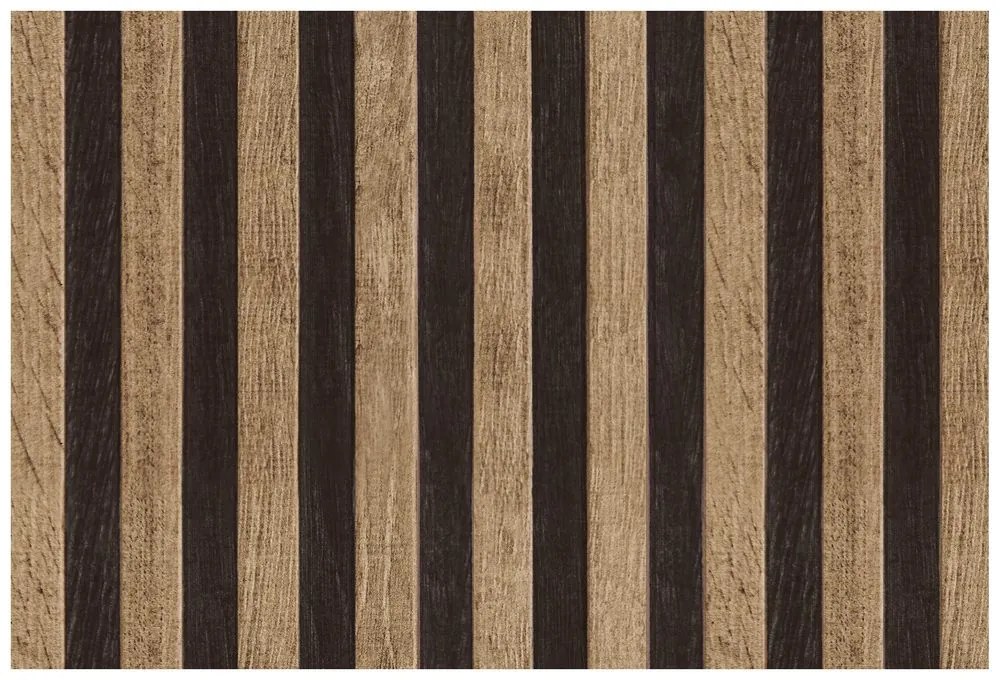 Carta da parati – Imitazione legno bicolore