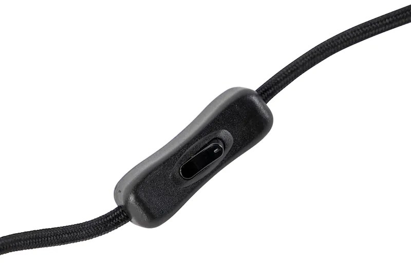 Lampada da tavolo moderna nera senza paralume - Simplo