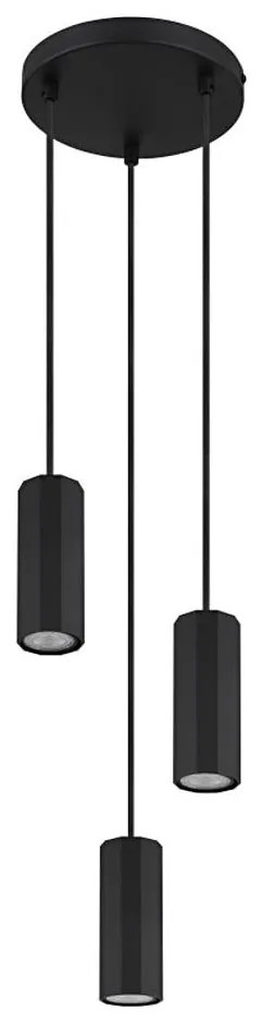 Globo 57918-3HB - Lampadario a sospensione con filo JAMES 3xGU10/25W/230V nero