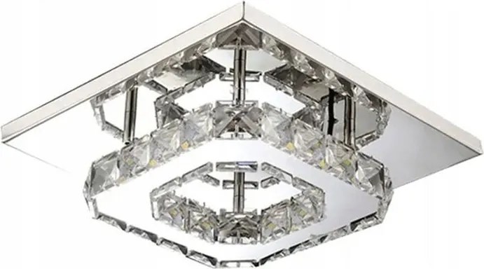 Lampada Da Soffitto Cristallo Plafoniere LED 8W Quadrato APP406-C