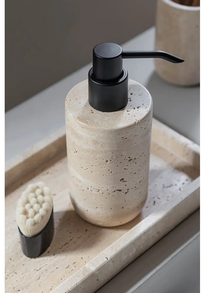 Dispenser di sapone in pietra beige 250 ml Travertine - Mette Ditmer Denmark