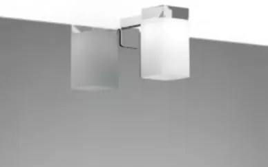 Specchio bagno 60x80 con Lampada a bicchiere e telaio eko in lamiera zincata