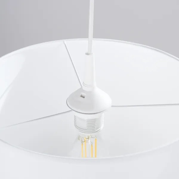 Sollux SL.1403 - Lampadario a sospensione con filo NOVA 1xE27/15W/230V diametro 30 cm bianco