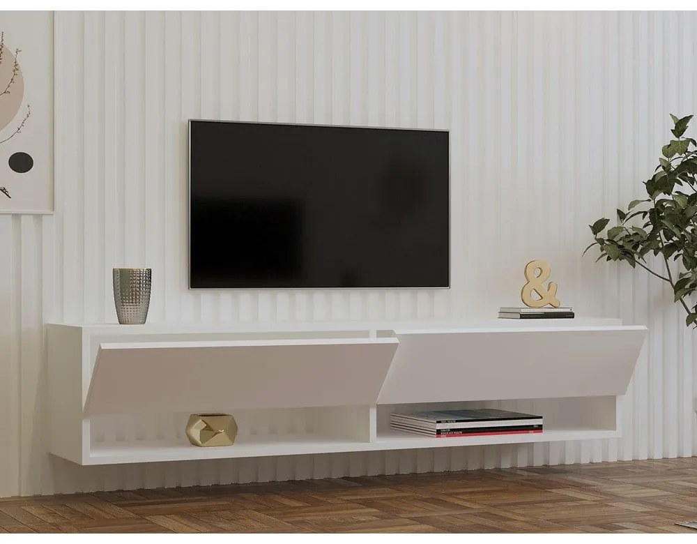 Mobile TV bianco 141x31x30 cm Arges - Kalune Design