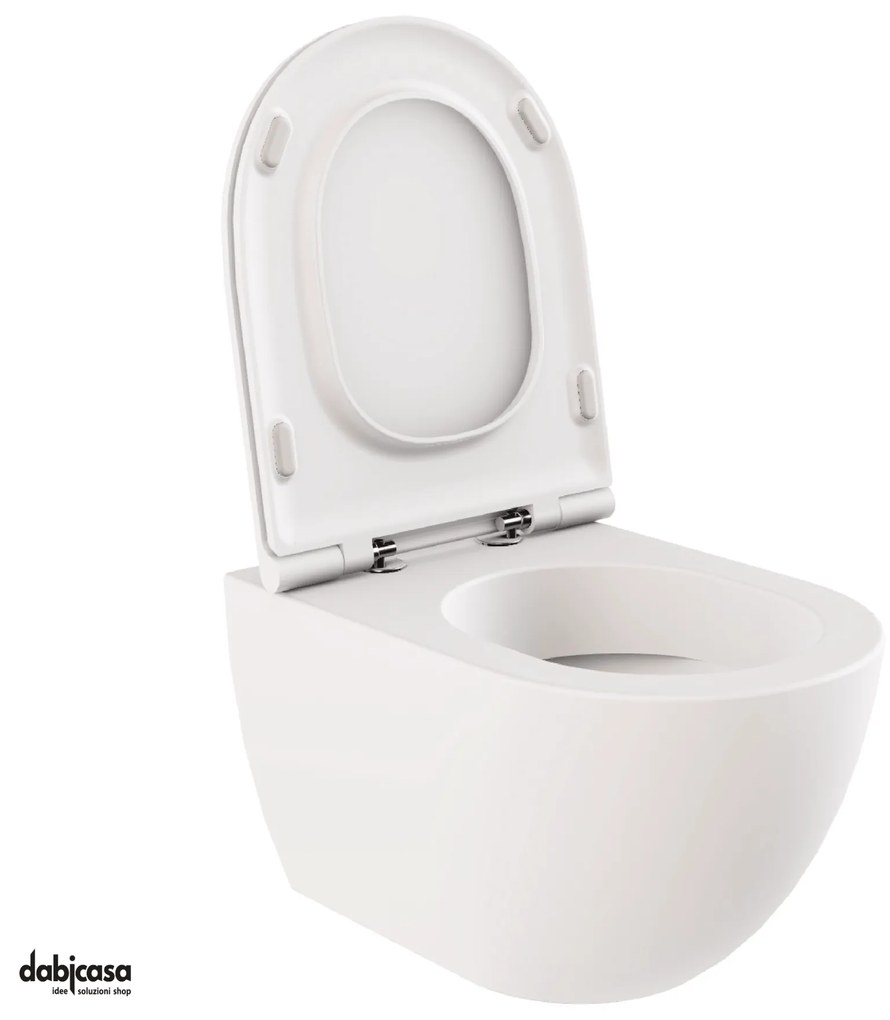 Azzurra Ceramica "Comoda" Wc Sospeso Senza Brida Bianco Lucido