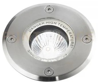 Faretto segnapassi in acciaio ad incasso per esterni point ip65 d.1...