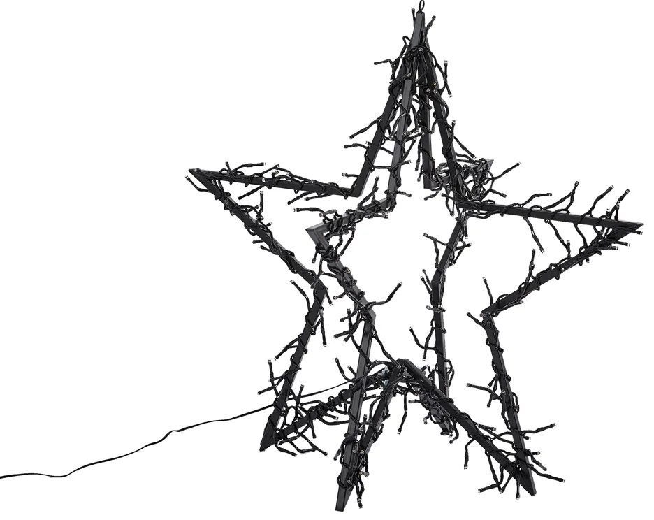 Stella di Natale nera con LED IP44 - Brilli