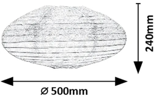 Rabalux 71000 - Paralume per lampadario RINARA max. 40W diametro 50 cm bianco