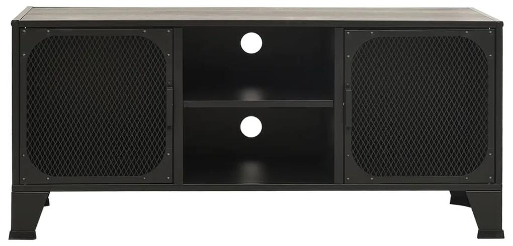Mobile porta tv grigio 105x36x47 cm in metallo e mdf