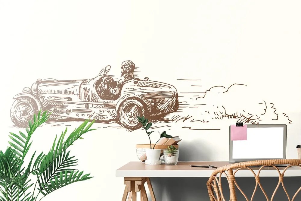 Carta da parati – Auto da corsa retrò