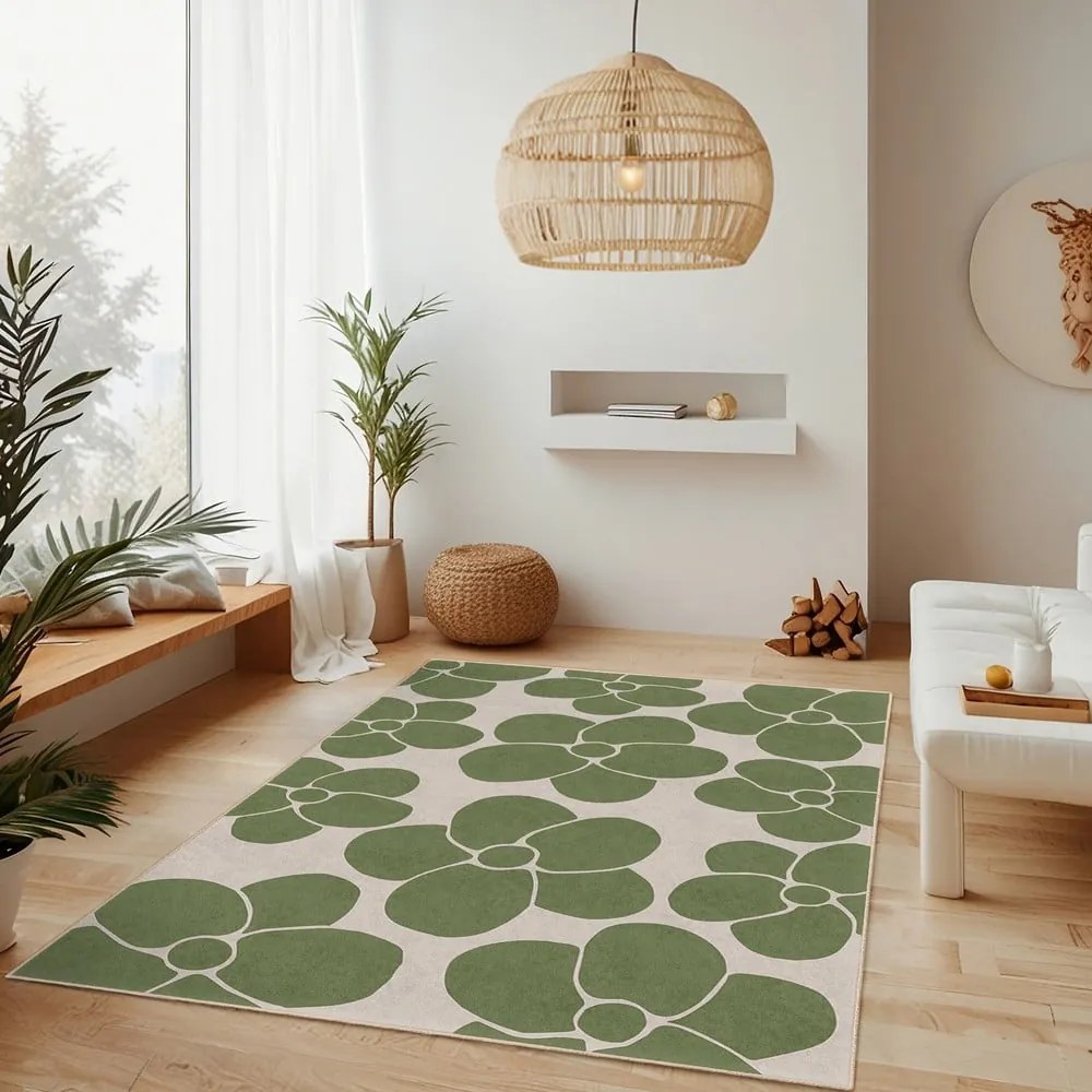Tappeto verde lavabile 160x230 cm Green Meadow – Mila Home