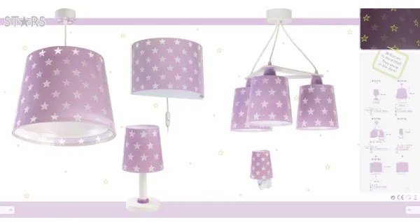 Dalber D-81212L - Lampadarioo per bambini STARS 1xE27/60W/230V