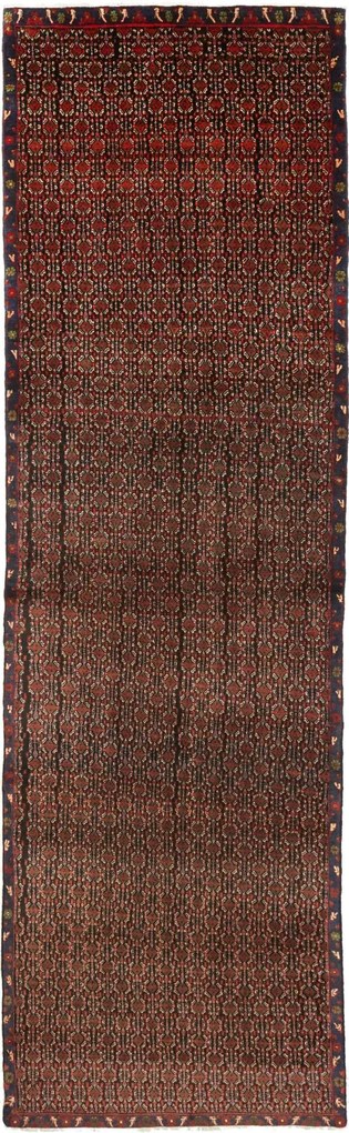 Hamedan Tappeto 370 x 110 Blu (Iran) Annodato A Mano