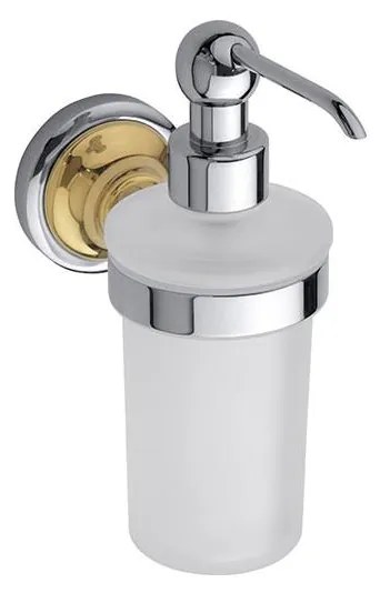 Dispenser per sapone 8x19 cm argento/oro