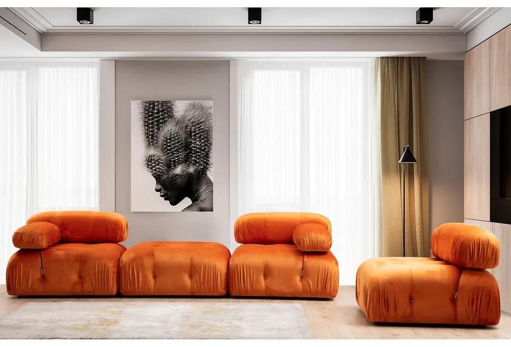 Modulo divano in velluto arancione (angolo sinistro) Bubble - Artie