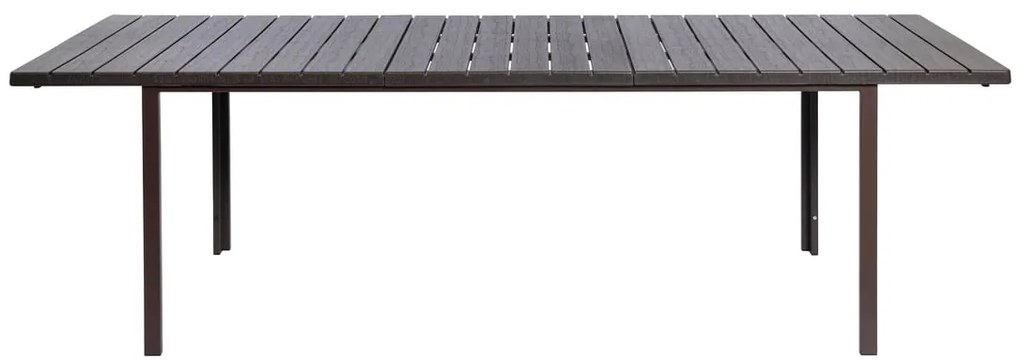 Tavolo da pranzo per giardino CALIFORNIA NEW GARDEN in acciaio con piano in polietilene antracite 240x90cm