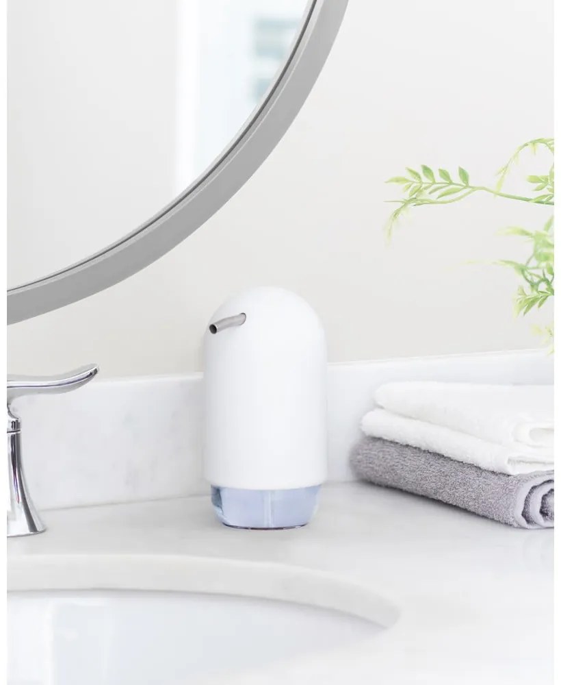 Dispenser di sapone in plastica bianca 230 ml Touch - Umbra