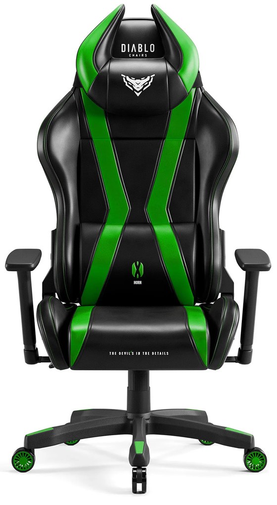 Sedia da gaming Diablo X-Horn 2.0 Normal Size: nero-verde