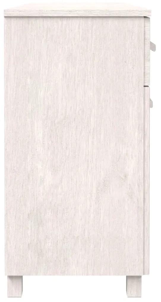Credenza hamar bianca 113x40x80 cm in legno massello di pino
