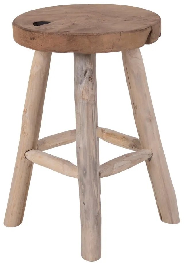 Sgabello in teak con 4 gambe , ø 30 cm Badia - House Nordic