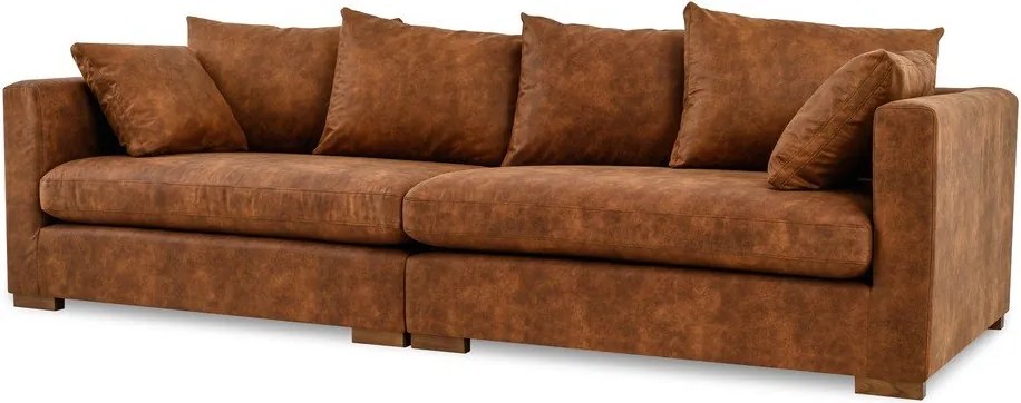 Divano in similpelle marrone cognac 266 cm Hamburg - Scandic