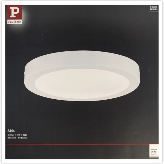 Paulmann 71021 - LED/22W Plafoniera ABIA 230V bianco