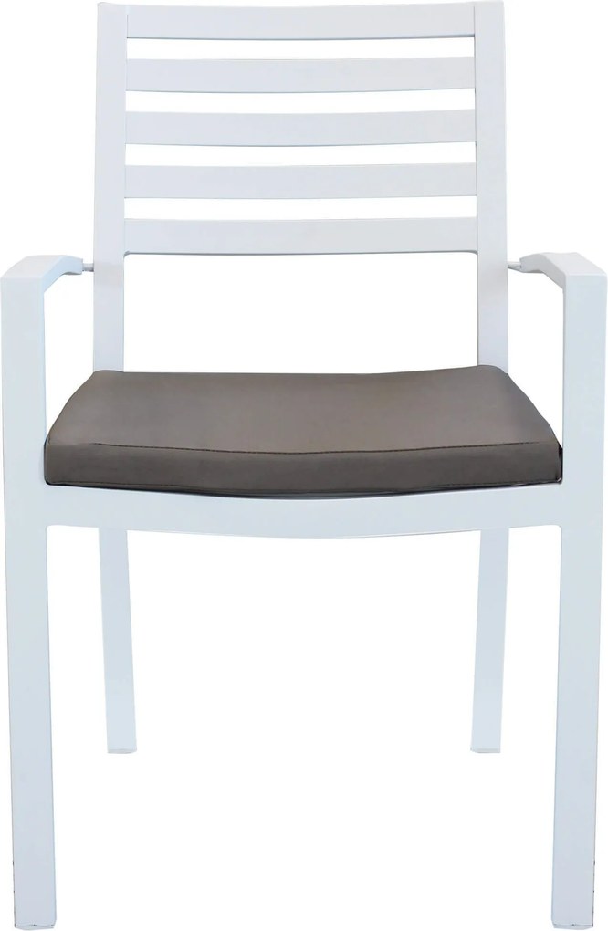 DEXTER - set tavolo in alluminio cm 160/240 x 90 x 75 h con 4 sedie e 2 poltrone Dexter