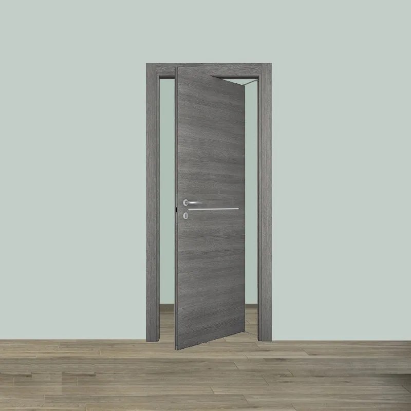 Porta tamburata rototraslante Klee inserto cromo pietra L 80 x H 210 cm sinistra