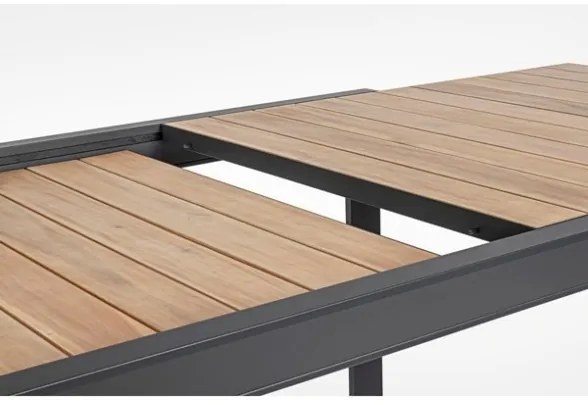 Tavolo Allungabile Da Esterno In Alluminio Antracite 100x220-340 Cm Belmar Bizzotto