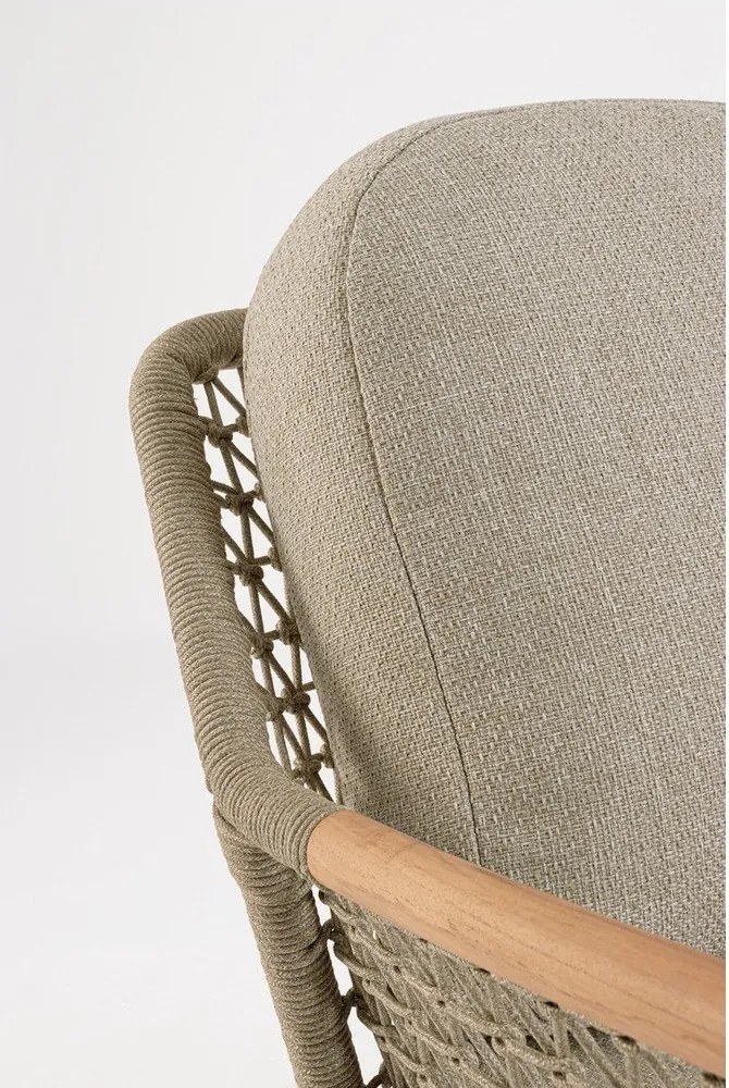 Poltrona da esterno marrone chiaro in metallo Eulero – Bizzotto