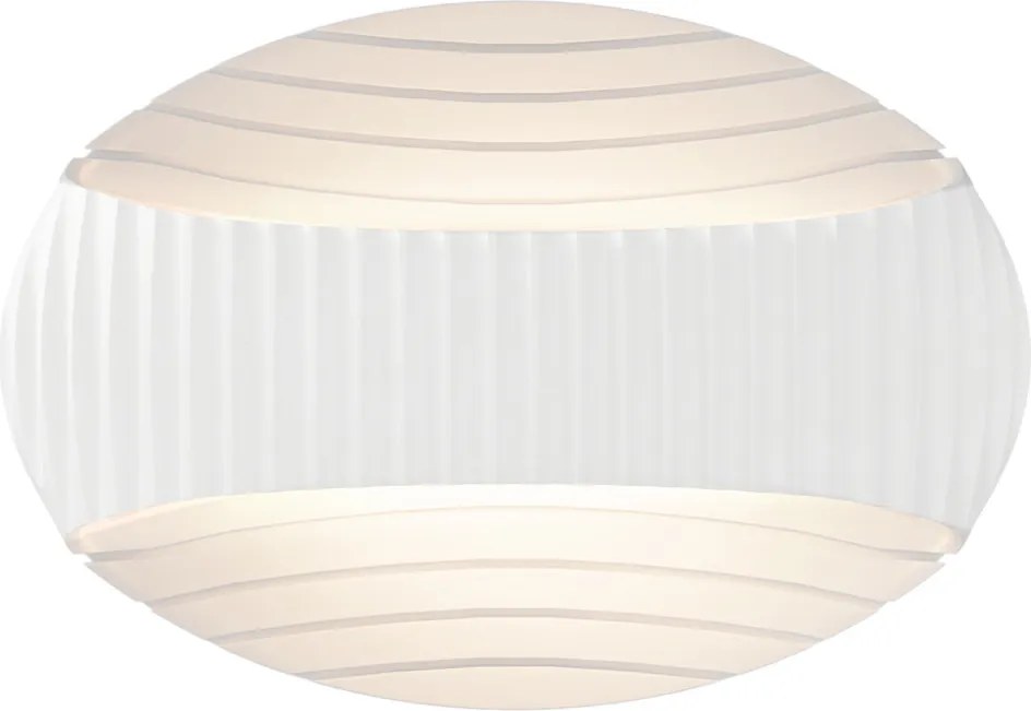 Applique Tonda da Parete 2xG9 Rigata in Gesso Pitturabile