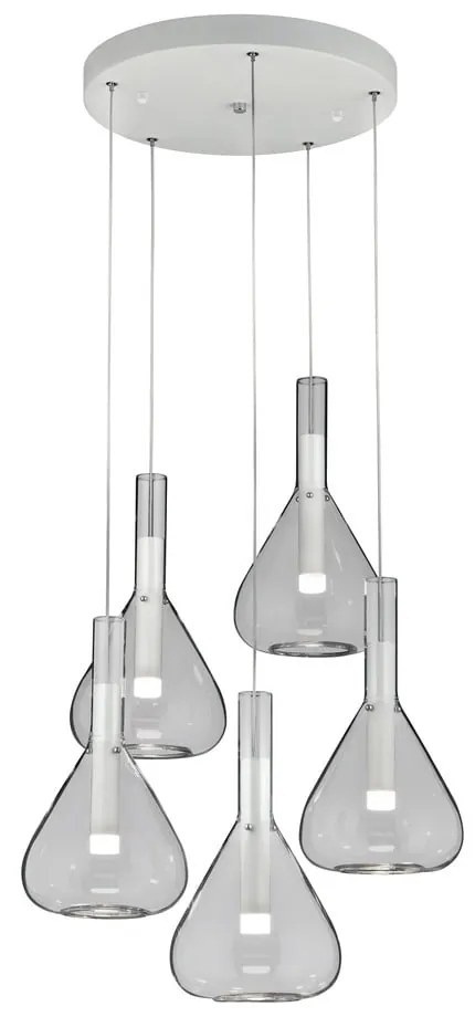 Apparecchio a sospensione LED bianco con paralume in vetro ø 55 cm Cipera - CINQUE