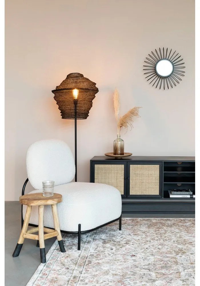 Tavolo TV in rattan nero 38x55 cm Guuji - White Label