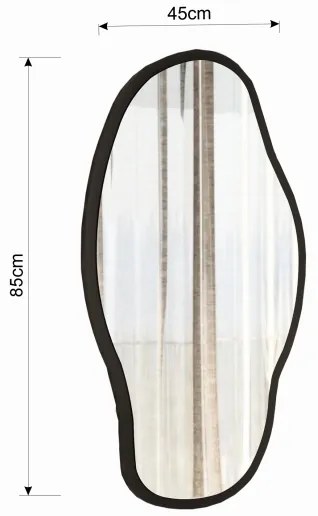 Specchio da parete COULDY 85x45 cm nero
